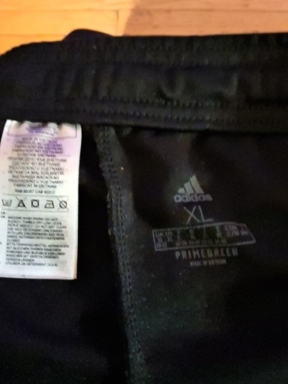 adidas Black Jogger Pants with White Three-Stripes - Picture 2 of 3